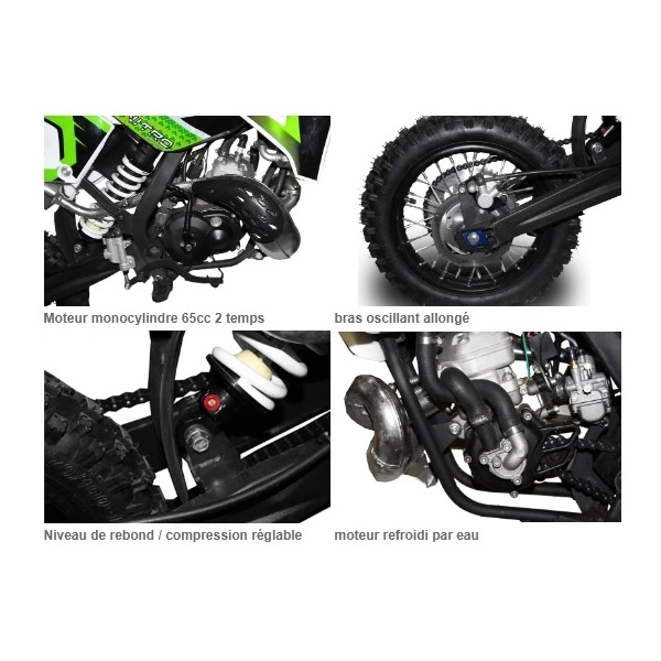 Dirt bike Nitro Motors NRG65 GTR 65cc refroidi par eau